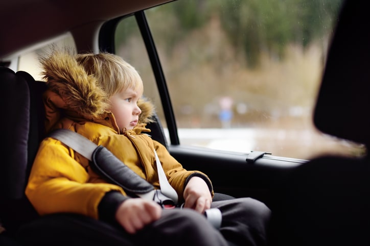 Guidelines for child clearance sitting in front seat